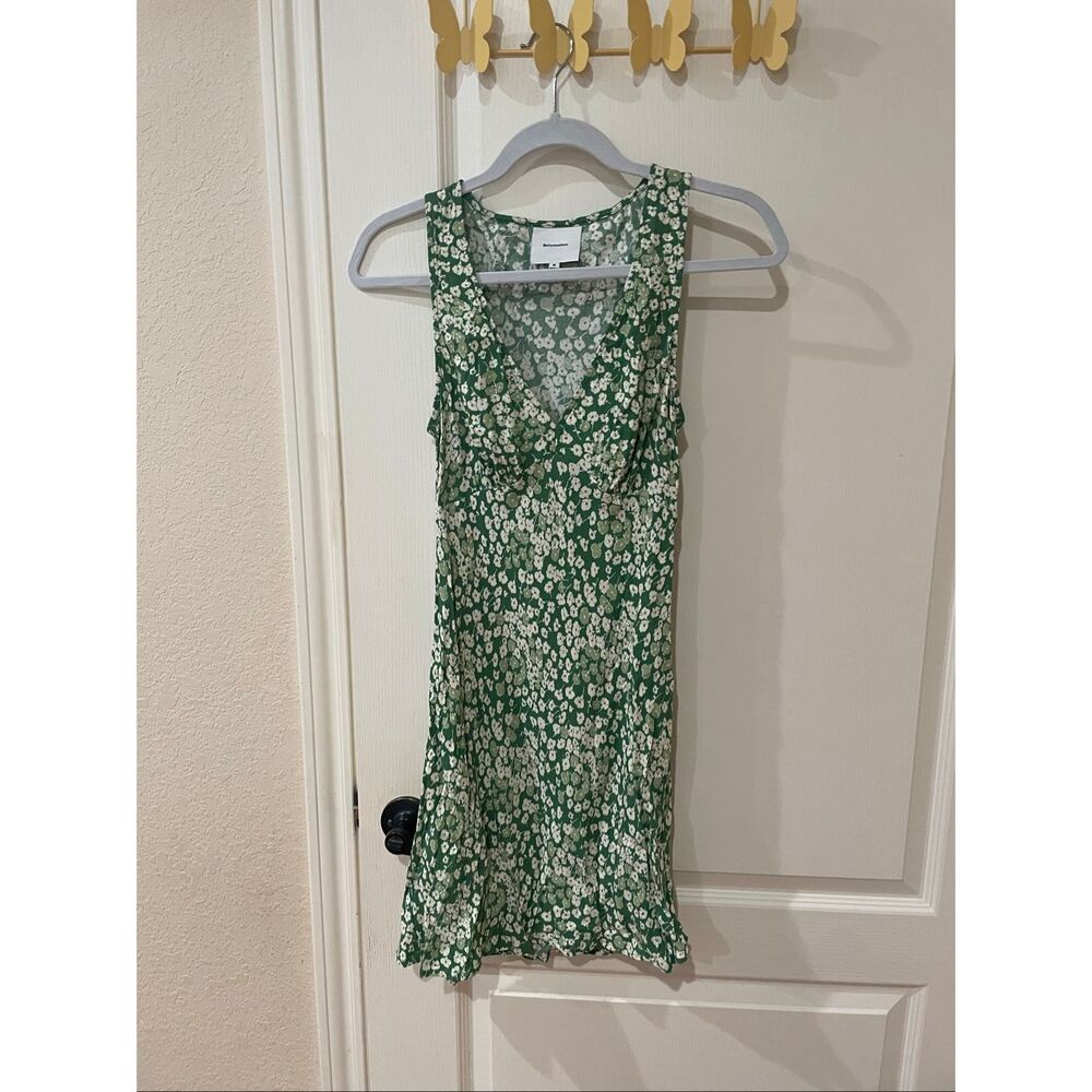 Reformation Calix Green Floral (Mento print) Mini Dress Women's Medium Spring - Picture 2 of 5